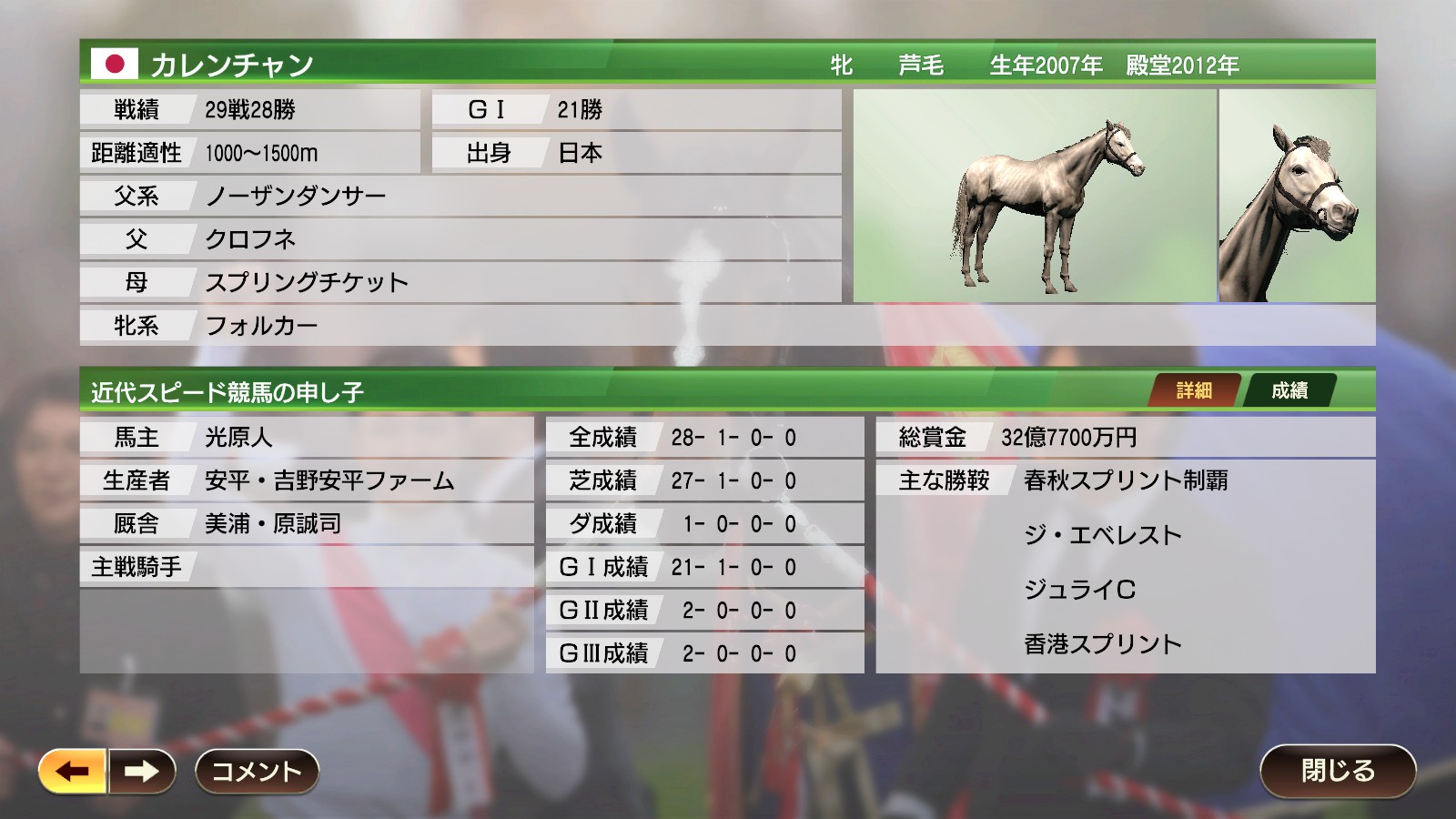 9 馬 ウイニングポスト 史実 【ウイニングポスト9】2008年1月2週分の海外おすすめ競走馬(2007年産駒)データ一覧